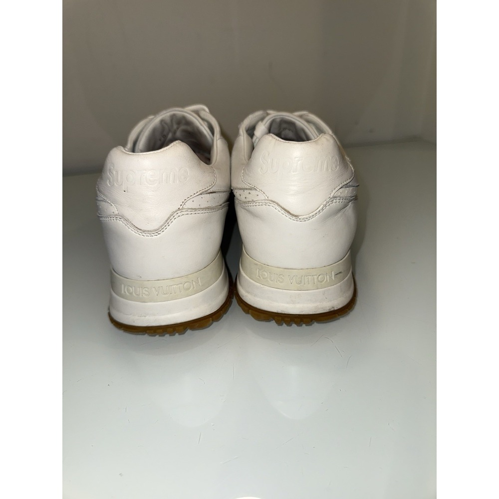 Louis Vuitton Men's White Leather Run Away Sneakers US size 8 (UK 7.5) - Picture 3 of 12
